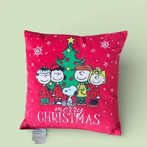 Peanuts Holiday Pillow - Festive Red - Picture 2 of 3